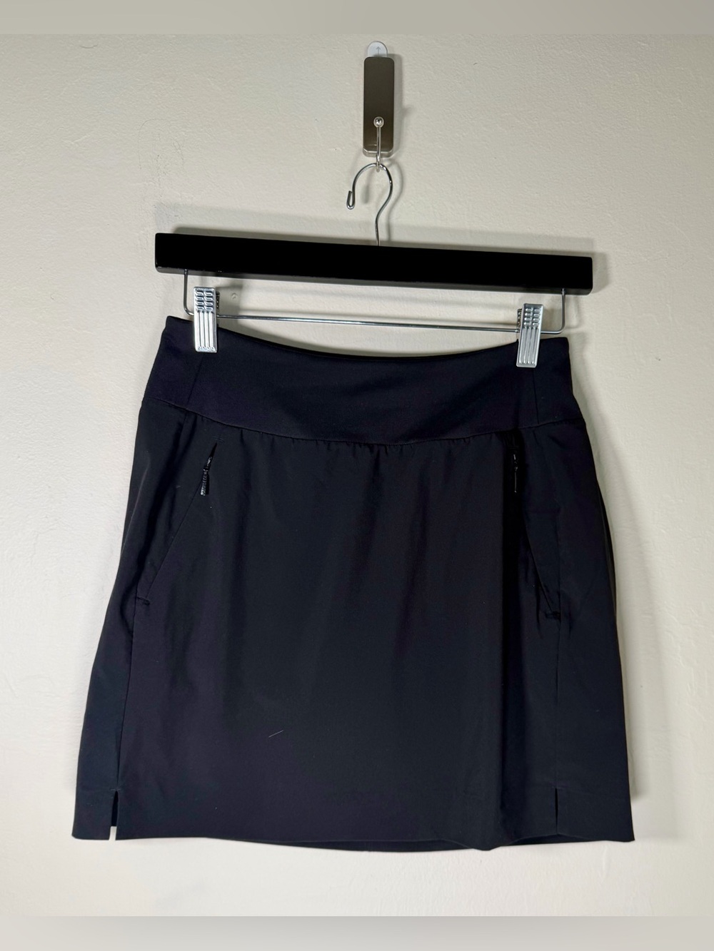 Athleta Navy Mini Skirt with Front Pocket Flaps